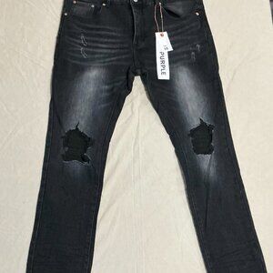 Purple Brand black ripped jeans